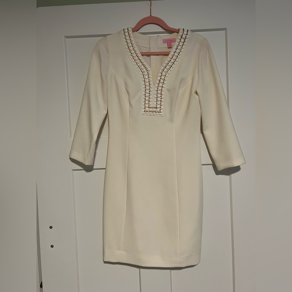 Beautiful Lily Pulitzer white/ivory beaded dress